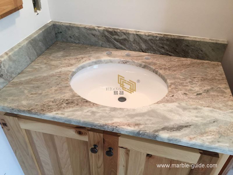 Fantasy brown marble kitchen countertop