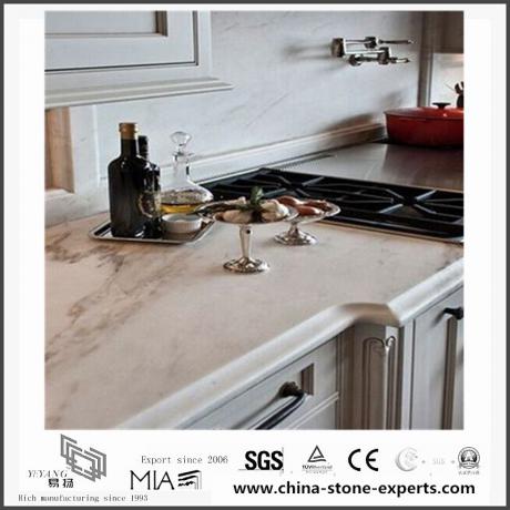 Novas bancadas personalizadas de mármore branco Castro para opções de cozinha de fabricantes da China