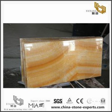 Querida Onyx amarelo transparente telha de pedra mármore para decoração do banheiro