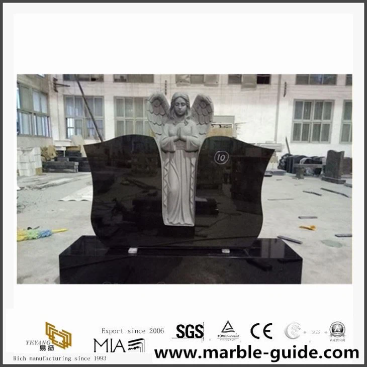 Black Marble Angel Monuments Headstones With Best Price