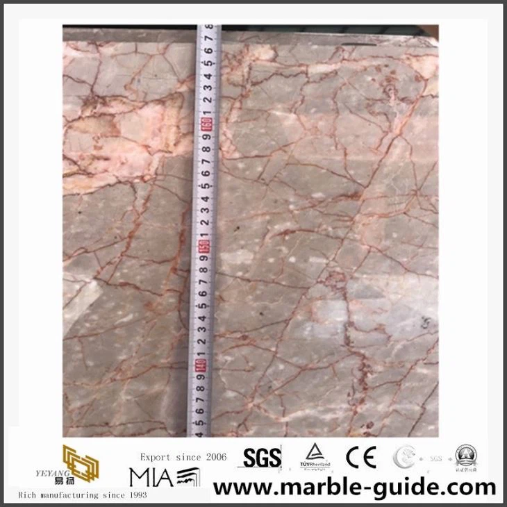 Factory Sale China Pink Marble Natural Vein Floor Tile For Home Decoration