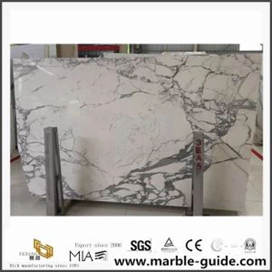 Lâminas de mármore brancas de mármore Bianco Statuario para design de interiores