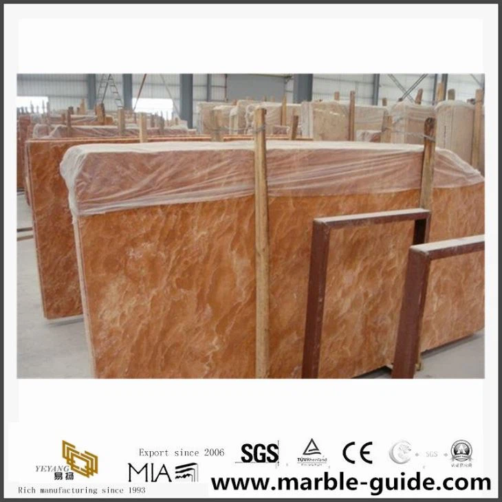 Tea Rosa laranja mármore vermelho para materiais de construção de parede externa