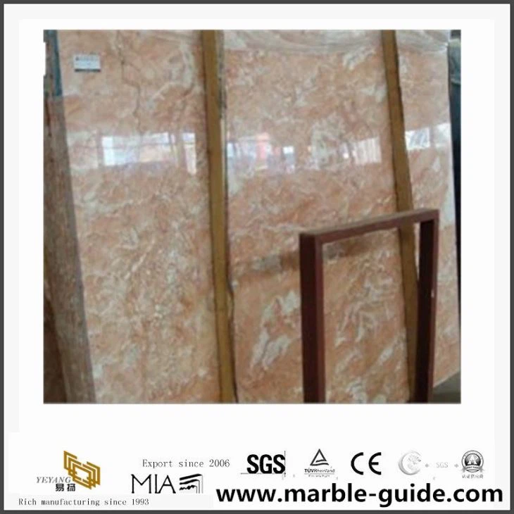 Tea Rosa Orange Red Marble For Exterior Wall Building Materials