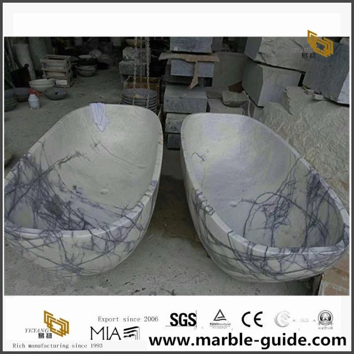 New Desgin Lilac Marble Bathtub For Bathroom