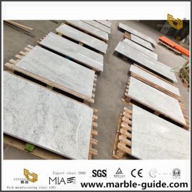Telha De Mármore Branco De Carrara Para A Parede, Revestimento