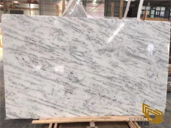 Laje de mármore branco polido para o projeto