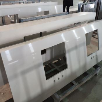Bancadas de quartzo branco pré-fabricadas